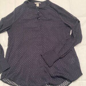 H & M navy blue blouse - size 6